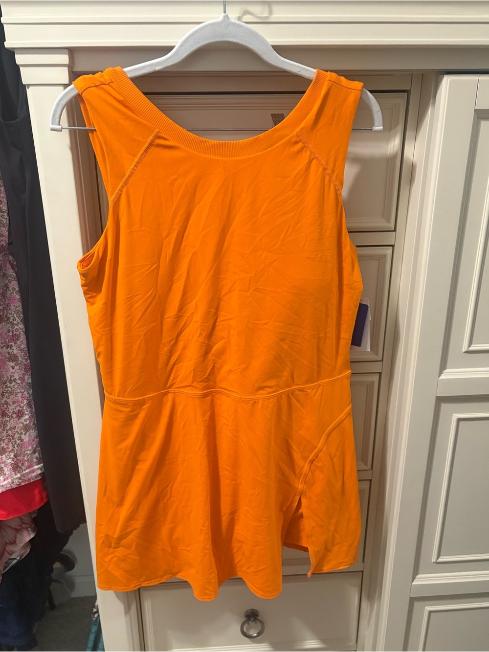 JoyLab Orange Sleeveless Active Dress with Side Slit - Picture 4 of 6